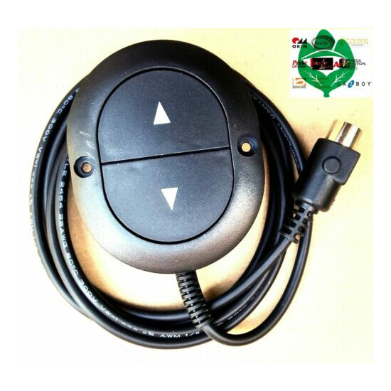 Askley Oval 2 Button 5pin Lift chair Power Recliner Switch side hand controller image {1}
