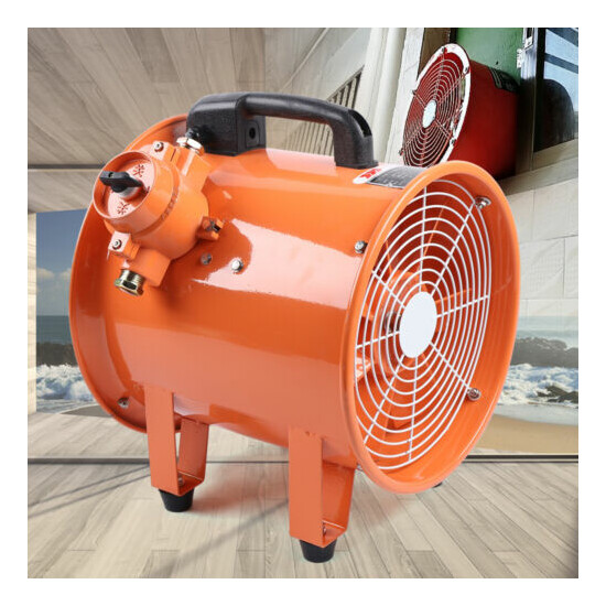 Pipe Spray 12" Paint Booth Paint Fume Exhaust Explosion-proof Axial Fan Cylinder image {2}