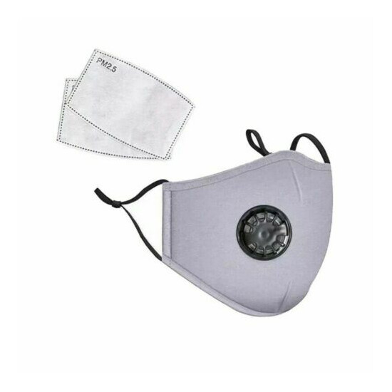 Reusable Air Purifying Washable Haze Pollution Cotton Face Mask with 2 Filters Thumb {12}
