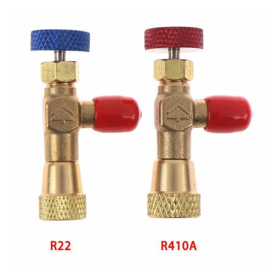 2pcs R410A R22 Refrigeration Charging Adapter for 1/4" Safety Valve Ser_xa image {1}