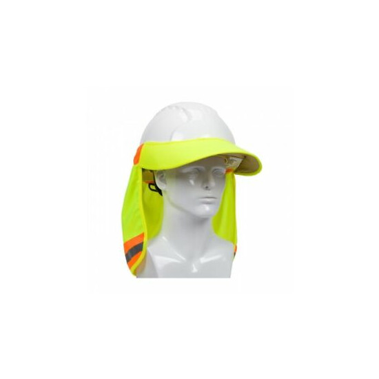 Hi-Vis Yellow Hard Hat Visor and Neck Shade image {1}