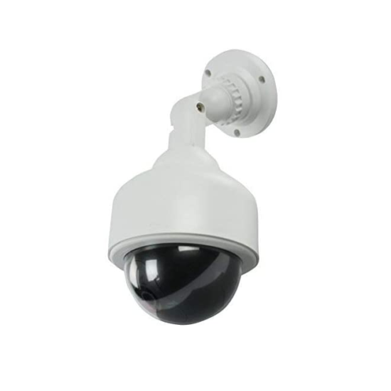 Dummy Security Camera CCTV With Flashing LED Light Dome Outdoor/Indoor image {1}