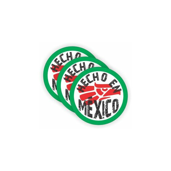3pack < HECHO EN MEXICO > Hard Hat Stickers Decals Mexican Made In Mexico Helmet image {1}