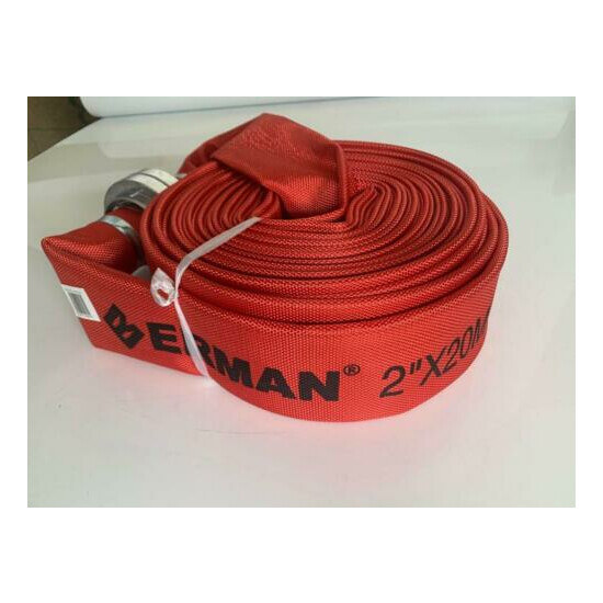 FIRE FIGHTING HOSE TO PUMP 20M Red Hoses Pumping Clean and Dirty Water ERMAN image {1}