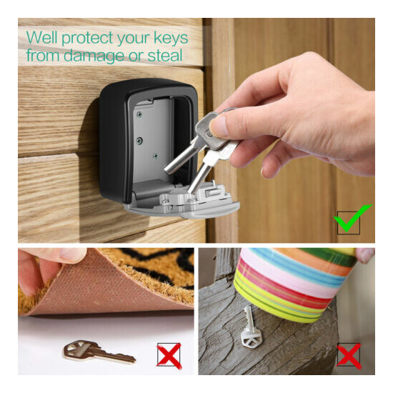 4&Digit Combination Key Lock Storage Case Code_Box Wall Mount Safe Security Home Thumb {19}