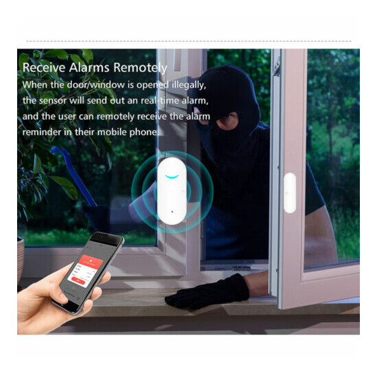 2 Pack Wifi Door Window Smart Sensor Alarm for Home Security image {3}