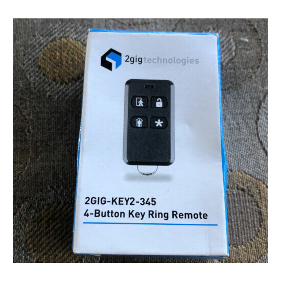 2GIG-KEY2-345 4 Button Key Ring Remote for 2gig Security New Old Stock image {1}