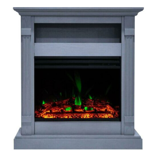 Sienna 34 in. Electric Fireplace in Slate Blue image {2}
