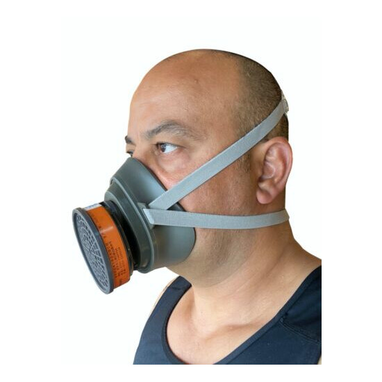 3D Half Face Respirator, LARGE, BRAND NEW, MAY 2020 STOCK, respirator paint image {2}
