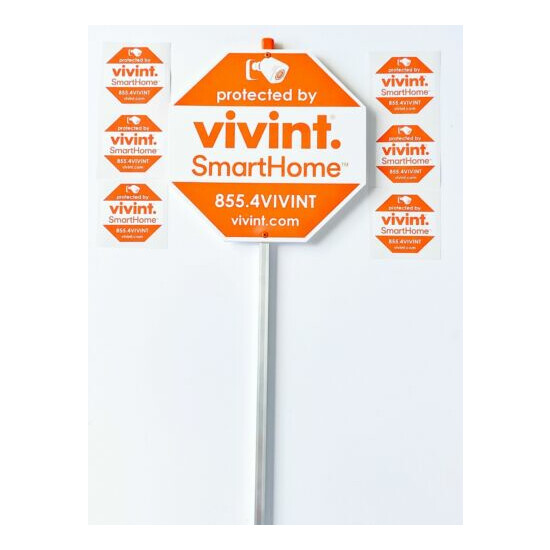 VIVINT. Security Yard Sign With 6 Sticker For Window And doors image {2}