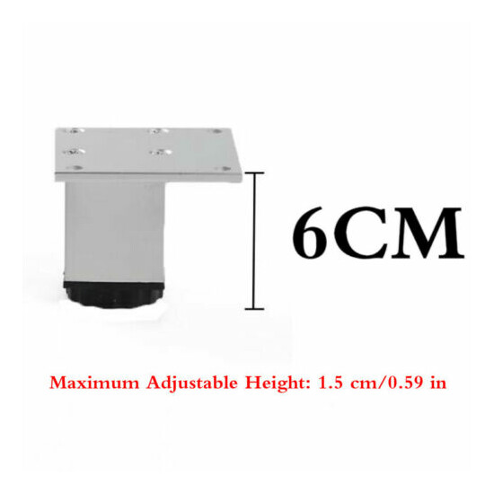 Furniture Cabinet Legs Aluminum Alloy Adjustable Sofa Feet Hardware 6-30CM image {4}