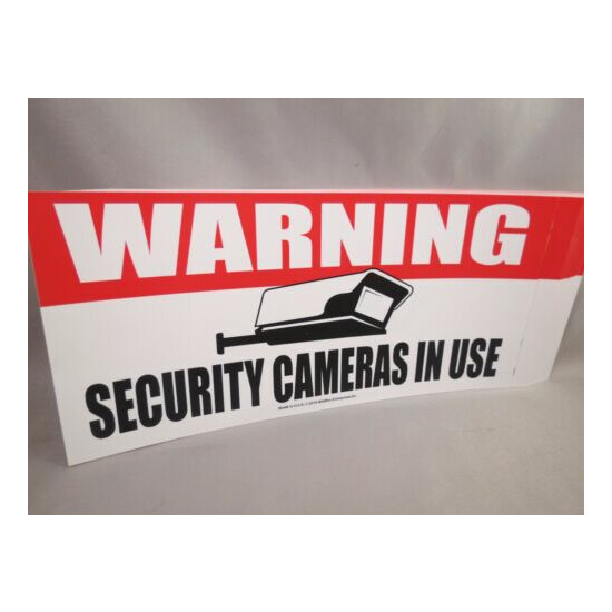 WHOLESALE LOT OF 20 WARNING SECURITY CAMERAS IN USE STICKER SIGN security hidden image {1}