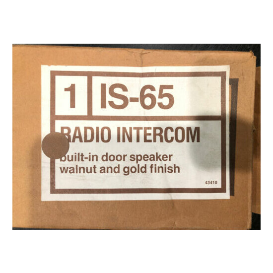 NEW Nutone IS-65 Radio Intercom Door Speaker - Walnut & Gold Trim No Screws image {2}