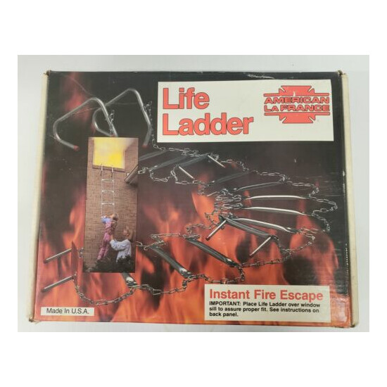 American Lafrance Escape Metal Step Hanging Steel Chain Life Ladder (A1) image {1}