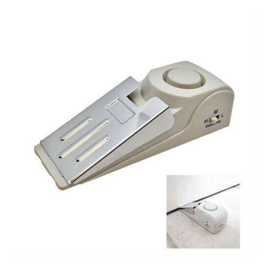 Cutting Edge DOOR STOP ALARM 120 dB Extremely Loud Home Travel Security Portable image {1}