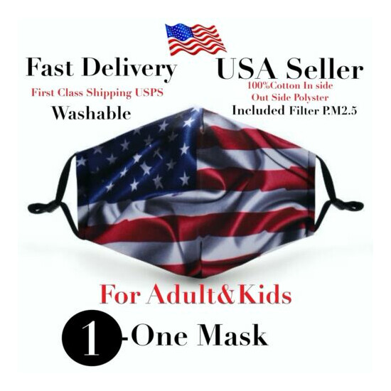 American Flag FACE MASK,Washable, Reusable, very soft & Comfortable, MASK, MASKS image {1}