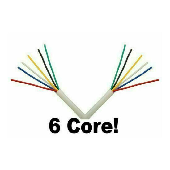 100m Alarm Security CCA Cable 6 Core White [004619] image {4}