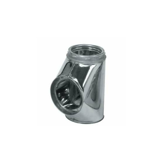 SELKIRK Sure-Temp 6 In. Stainless Steel Insulated Tee with Cap 6T-IT SELKIRK image {1}