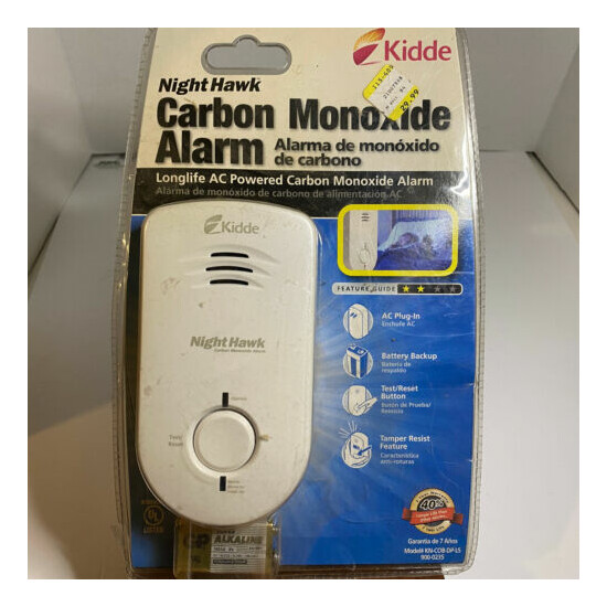 KIDDE Night Hawk Carbon Monoxide Alarm Model KN-COB-DP-LS 900-0235 (NEW) image {1}