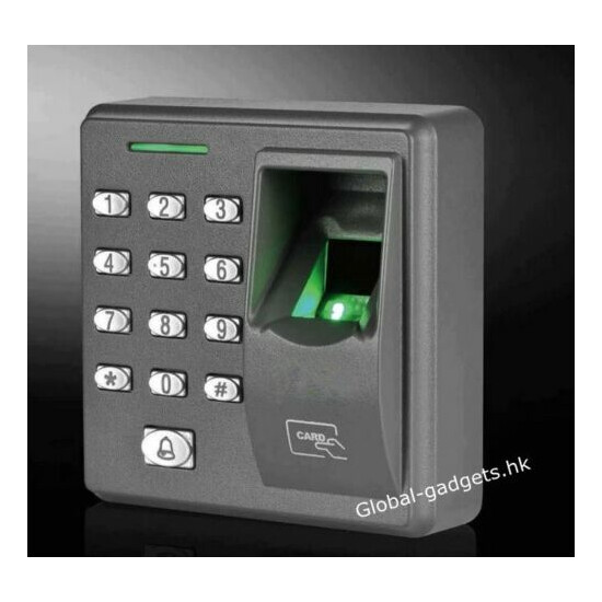 Fingerprint+RFID Card Door Access Control Kit+Strike Lock+Doorbell+Door Sensor image {2}