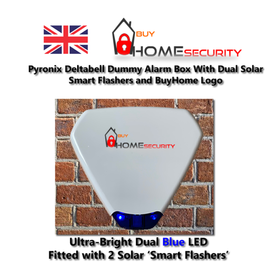 Solar Dummy Alarm Box Smart Flashing LED Maintenance Free Pyronix Bellbox Option image {1}