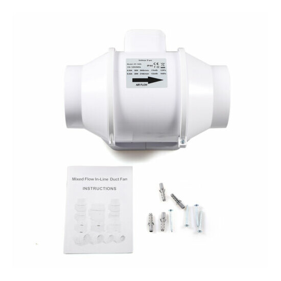 4" Extractor Exhaust Fan Ventilation Blower Window Wall Kitchen Waterproof White image {2}