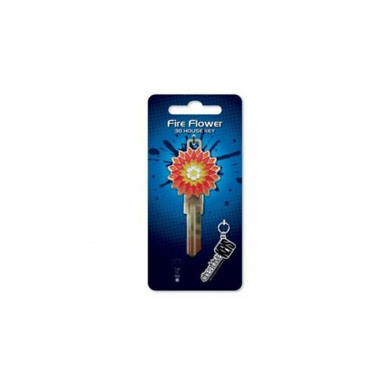 Fire Flower 3D House Key Blank - TE2 - Uncut - Collectable - Locks - Keys  image {1}