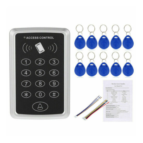 12V Door RFID ID Card Password Entry Access Control Controller Set + 10 Keypads image {7}