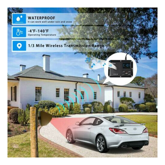 Wuloo Motion Sensor Alarm, Wireless Driveway Alarm with 4 Sensors and 1 Receiver image {3}