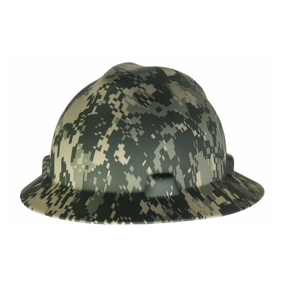 MSA 10104254 V-Gard Camouflage Full Brim Hard Hat w FasTrac Ratchet Suspension image {4}