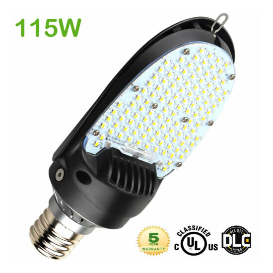  115W LED Shoebox Retrofit Lamp, Paddle Retrofit Corn Bulb Rotatable Mogul Base image {1}