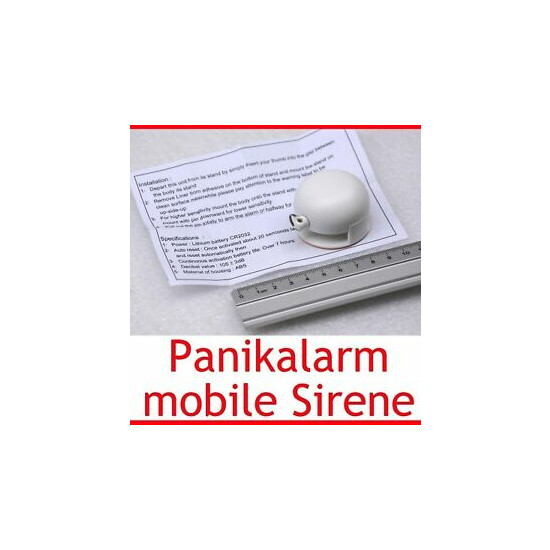 Paniksirene Mobilsirene Panic Alarm Schutzt You & Her KIND105dB Small + Light MM image {1}