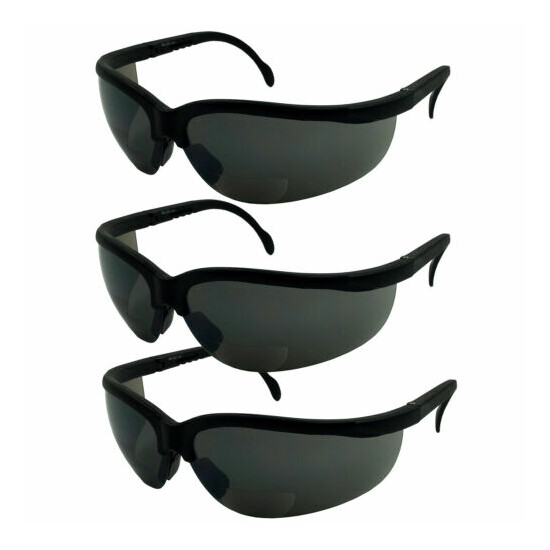 3 Pair Assorted Lot Bifocal Safety Reading Glasses Clear Lens ANSI Reader Sun image {8}