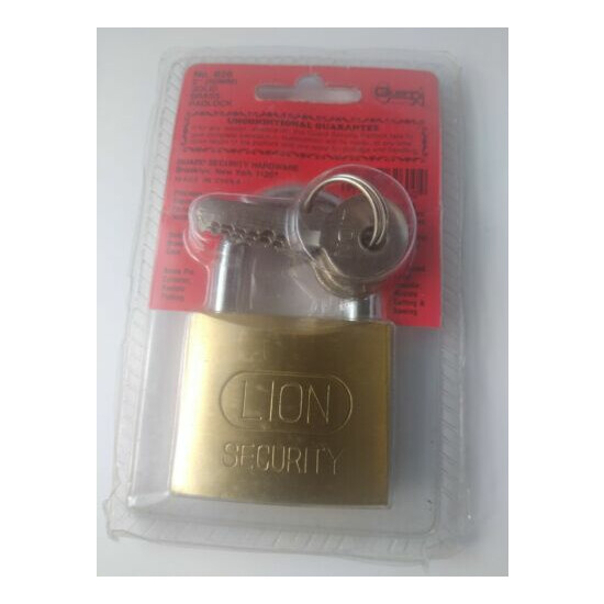 2" solid brass padlock lion KEYED SECUTITY LOCK image {4}