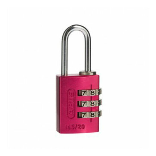  Combination Padlocks - Resettable ABUS 20mm High quality - HOT PINK image {2}