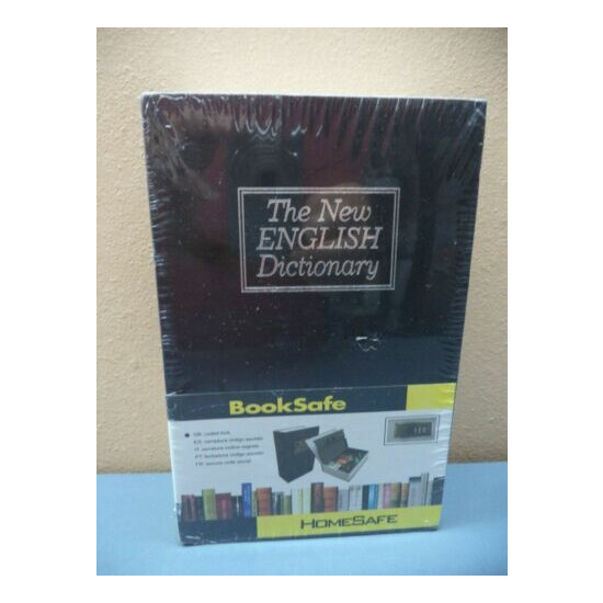 HomeSafe The New English Dictionary Black Metal Book Safe 180 x 115 x 55 mm NIP  image {1}
