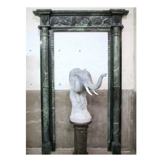 Door Surround - Grand Entry – Grape Carvings – Column Mantle - Stone Pillar image {1}