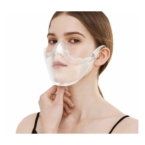 Clear Face Mask Cover 3D Durable Shield Reusable Transparent Plastic Bracket USA image {4}
