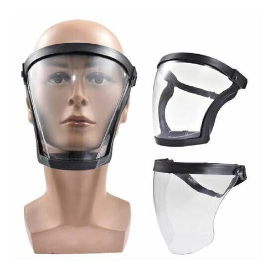 Active Shield Full Face Mask PPE Safety Reusable Transparent head Clear UK P&P image {1}