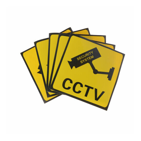 3x/set CCTV Security System Camera Sign Waterproof Warning Stickers-w- image {1}