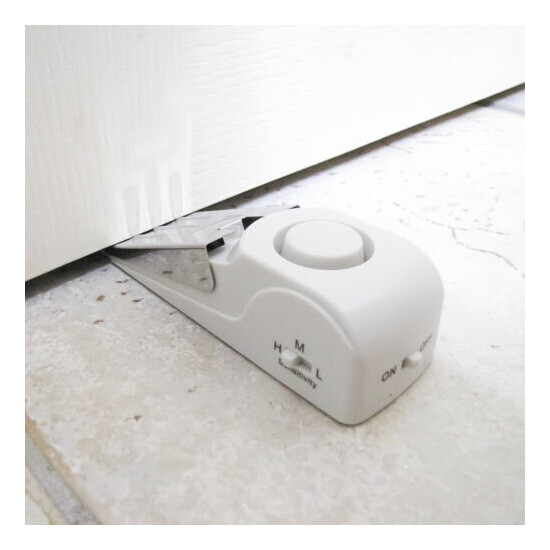 Cutting Edge DOOR STOP ALARM 120 dB Extremely Loud Home Travel Security Portable image {2}