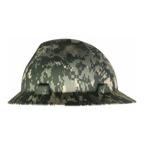 MSA 10104254 V-Gard Camouflage Full Brim Hard Hat w FasTrac Ratchet Suspension image {2}