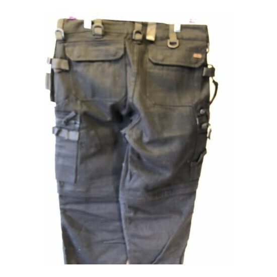 Dunderdon Workwear P7 Cordura Convertible Work Pants Trousers/Shorts Black 32x34 image {6}