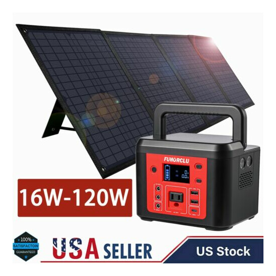 Solar Power Generator Solar Panel 48000mah Portable ElectricBattery Pack Outdoor image {1}
