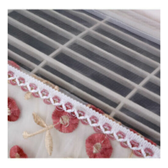 Wall Hanging Air Conditioner Dust Cover Rural Floral Lace Case Washable Home image {4}
