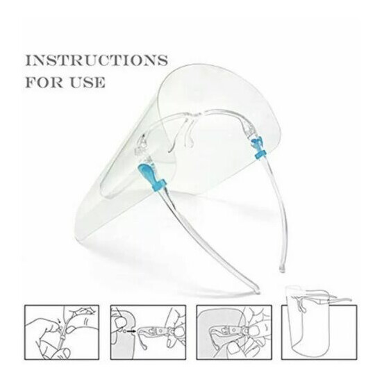 10pack Protective Face shield with Frame Anti fog- FREE SAME DAY SHIPPING image {3}