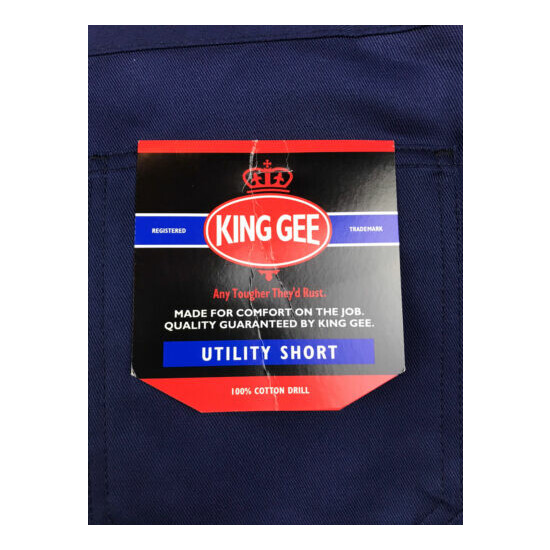 King Gee Blue Utility Shorts 102 Cm Brand New image {4}