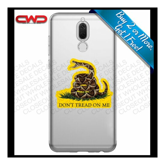 Don't Tread On Me Decal Patriotic Snake Rattle Snake America 3" to 12" 500280 image {4}