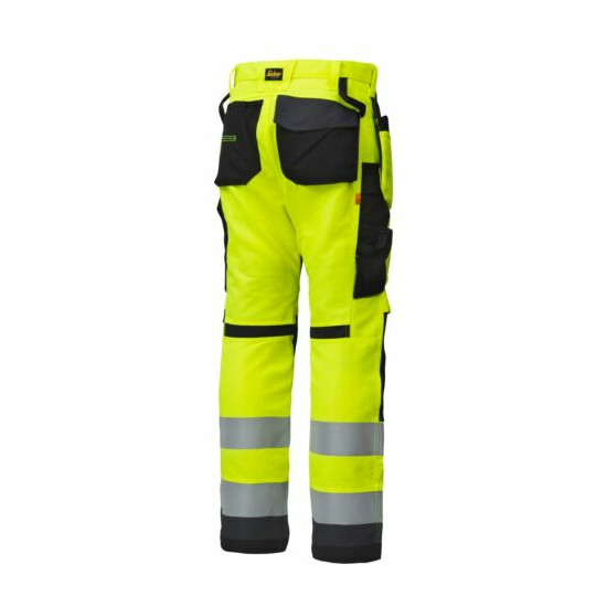 Snickers 6230 High Visibility Trousers Holster Pockets+ Class 2 Snickers Trouser image {2}