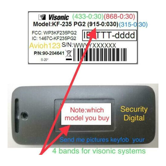 10 pcs Visonic KP-160 White Touch Screen Keypad Proximity Reader PowerMaster image {4}
